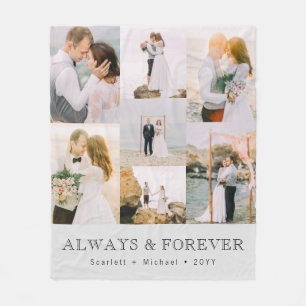 Fotocollage Hochzeit Fleecedecke