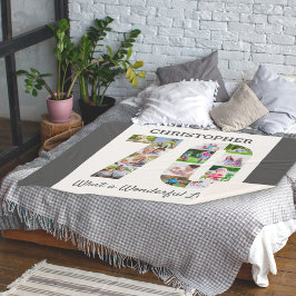 FotoCollage in 70 Form für 70. Geburtstag Sherpadecke