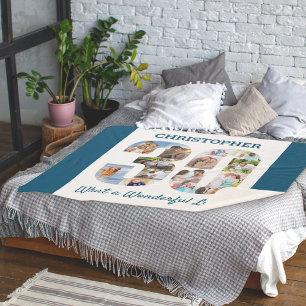 FotoCollage in Nummer 30 Form für den 30. Geburtst Sherpadecke