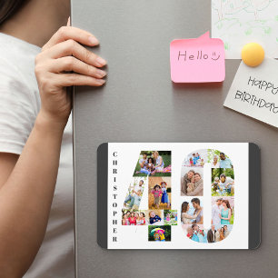 Fotocollage in Nummer 40 - 40. Geburtstag Magnet