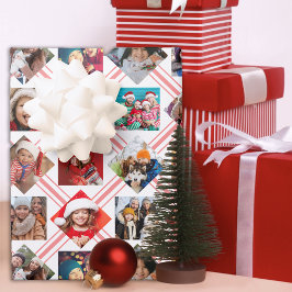 Fotocollage Karierte Wrapping Paper Sheets Geschenkpapier Set