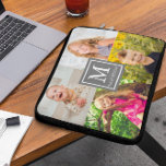 FotoCollage Laptopschutzhülle<br><div class="desc">Familiengeschenke Foto Collage personalisierte Monogramm Geschenke. Template-Fotos über Pixabay, lizenziert unter CC0 und muss durch eigene Foto ersetzt werden</div>