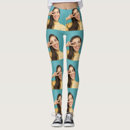 FotoCollage Leggings Personalisierte Gesichtspress