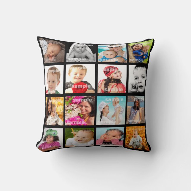 FotoCollage macht Ihr eigenes Heimkissen V3 Kissen (Vorderseite)