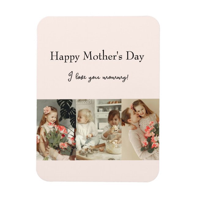 FotoCollage & Message - Personalisiertes Geschenk  Magnet (Vertikal)