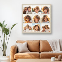 FotoCollage mit 9 quadratischen Fotos - Taupe