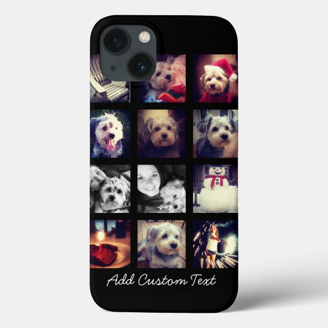 FotoCollage mit schwarzem Hintergrund Case-Mate iPhone Hülle (Rückseite)