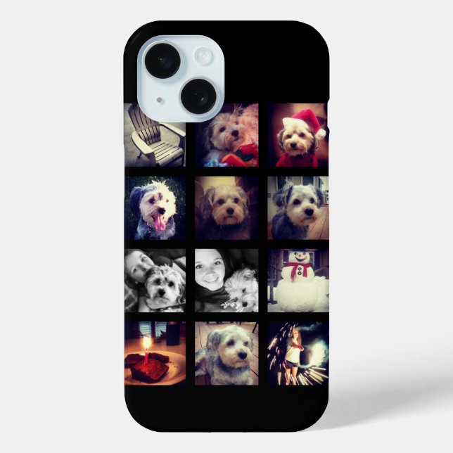 FotoCollage mit schwarzem Hintergrund Case-Mate iPhone Hülle (Rückseite)