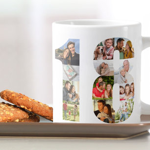 Fotocollage Nummer 18 - 18. Geburtstag Jumbo-Tasse