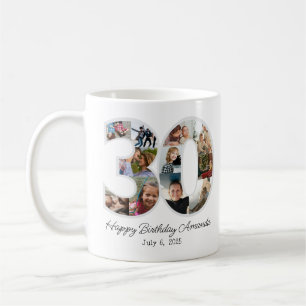 Fotocollage Nummer 30 - 30. Geburtstag Kaffeetasse