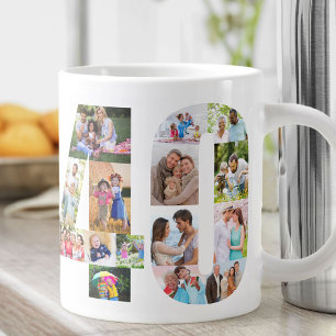 Fotocollage Nummer 40 - 40. Geburtstag Jumbo-Tasse