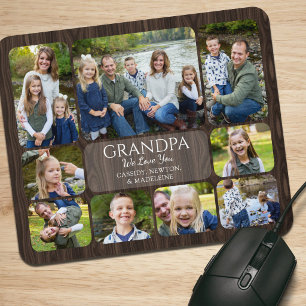 Fotocollage Opa Enkelkinder Mousepad