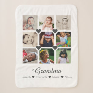 FotoCollage Personalisiert 9 Fotos mit Herz Sherpadecke