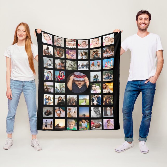 FotoCollage Personalisiert DIY Custom Fleecedecke (Beispiel)
