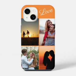 Fotocollage Personalisiert Stylisches Paar verlieb iPhone 14 Hülle