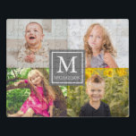 FotoCollage Puzzle<br><div class="desc">Familiengeschenke Foto Collage personalisierte Monogramm Geschenke. Template-Fotos über Pixabay, lizenziert unter CC0 und muss durch eigene Foto ersetzt werden</div>