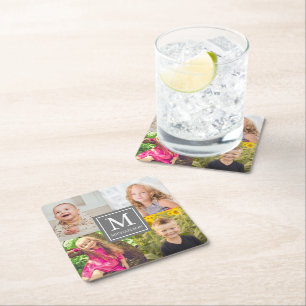 FotoCollage Rechteckiger Pappuntersetzer