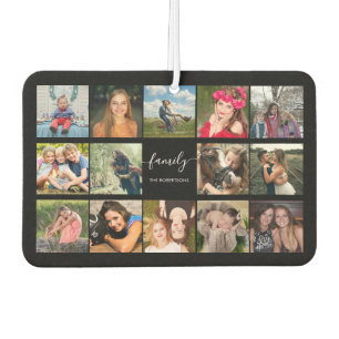 FotoCollage Schwarz Custom Autolufterfrischer