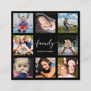 Fotocollage Script Beruflich Fotograf Quadratische Visitenkarte