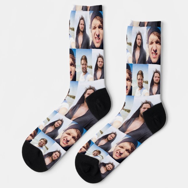 Fotocollage - setze dein Gesicht darauf Socken (Linkes Detail)