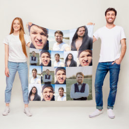 FotoCollage - Stellen Sie Ihr Gesicht auf Fleecedecke