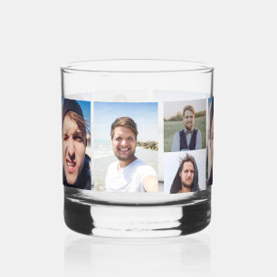 FotoCollage - Stellen Sie sich das Gesicht Whiskyglas