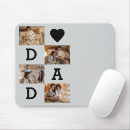 FotoCollage - Vater mit Herz | Vatertag- Mousepad