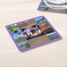 FotoCollage von Oahu, Hawaii Rechteckiger Pappuntersetzer