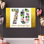 FotoCollage zum 70. Geburtstag mit Gold Borders Poster<br><div class="desc">Personalisiertes Foto Collage Poster für einen 70. Geburtstag. Das Design besteht aus goldenen Rändern und bis zu 13 verschiedenen Fotos, die in Form der Zahl 70 angezeigt werden. Die Vorlage ist für Sie bereit, um Ihre Fotos in einer Mischung aus Quadrat, Landschaft und Porträt Bilder zu fügen, viele Optionen für...</div>
