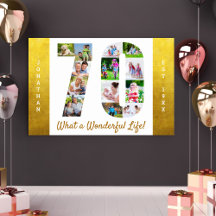 FotoCollage zum 70. Geburtstag mit Gold Borders