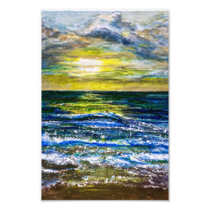 Fotodruck - Stimmung am Sonnenuntergang am Meer