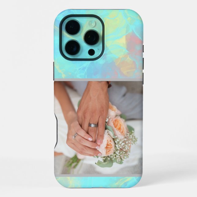 Fotofertiger Pastellopal iPhone Hülle (Rückseite)