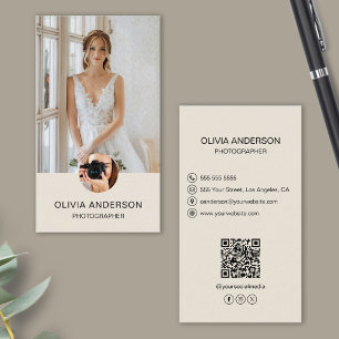 Fotograf 2 Fotos Benutzerdefinierte Icons QR Code  Visitenkarte