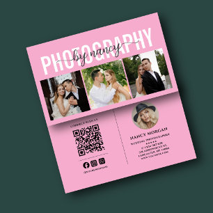 Fotograf 3-Foto-Raster-QR-Code-Fotografie Visitenkarte