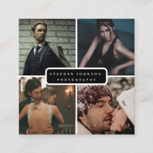 Fotograf 4 Fotos Quadratische Visitenkarte