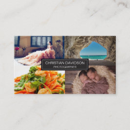 Fotograf, anpassbar, 4 Fotos Visitenkarte