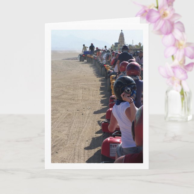 Fotograf auf Quad Bike Karte (Orchidee)