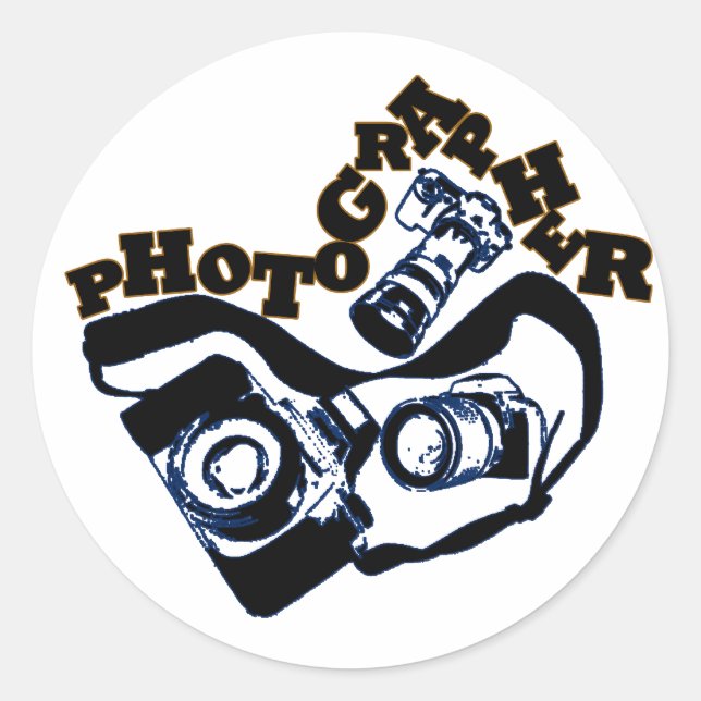 Fotograf Aufkleber (Vorderseite)