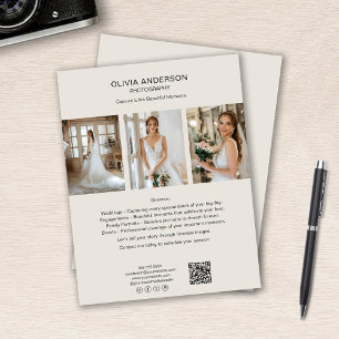 Fotograf benutzerdefiniertes Foto QR Social Media  Flyer