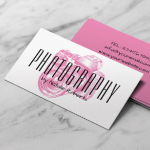 Fotograf Beruflich rosa Fotografie Visitenkarte