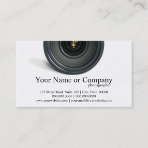 Fotograf Camera Lens Business Cards Visitenkarte