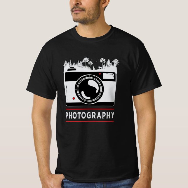 Fotograf Camera Lens Funny Gift T-Shirt (Vorderseite)