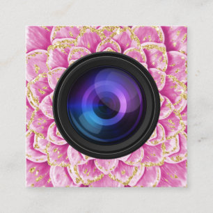 Fotograf Camera Spiral Flower Fotografie Quadratische Visitenkarte