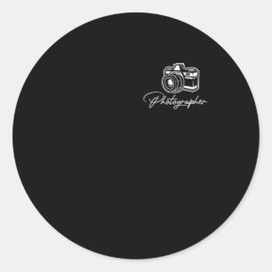 Fotograf Cameraman Camera Fotografy Focus Gi Runder Aufkleber
