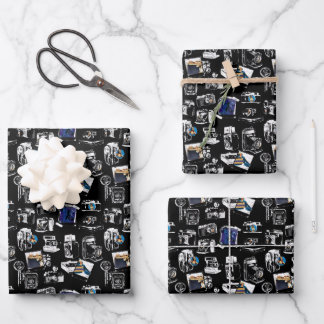 Fotograf Captured Vintag Camera Formats Geschenkpapier Set