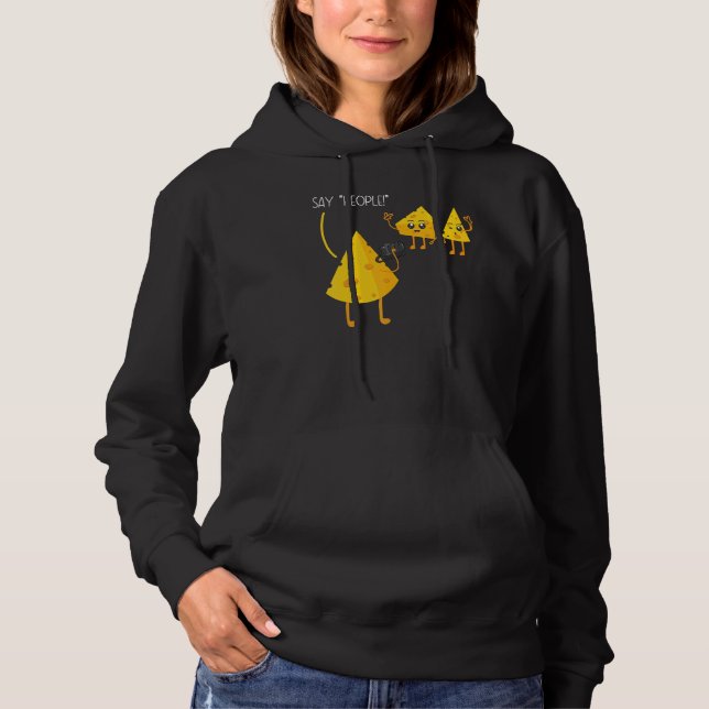 Fotograf Cheesy Mozzarella Cheddar Camera Hoodie (Vorderseite)