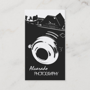 Fotograf Creative Retro Schwarz Weiß Kamera Visitenkarte