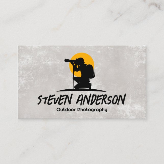 Fotograf, der Foto nimmt Visitenkarte (Vorderseite)