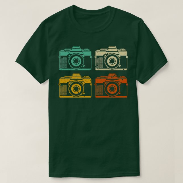 Fotograf der Retro-Kamera T-Shirt (Design vorne)