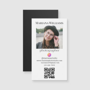 Fotograf Foto qr Code moderner Business Magnet